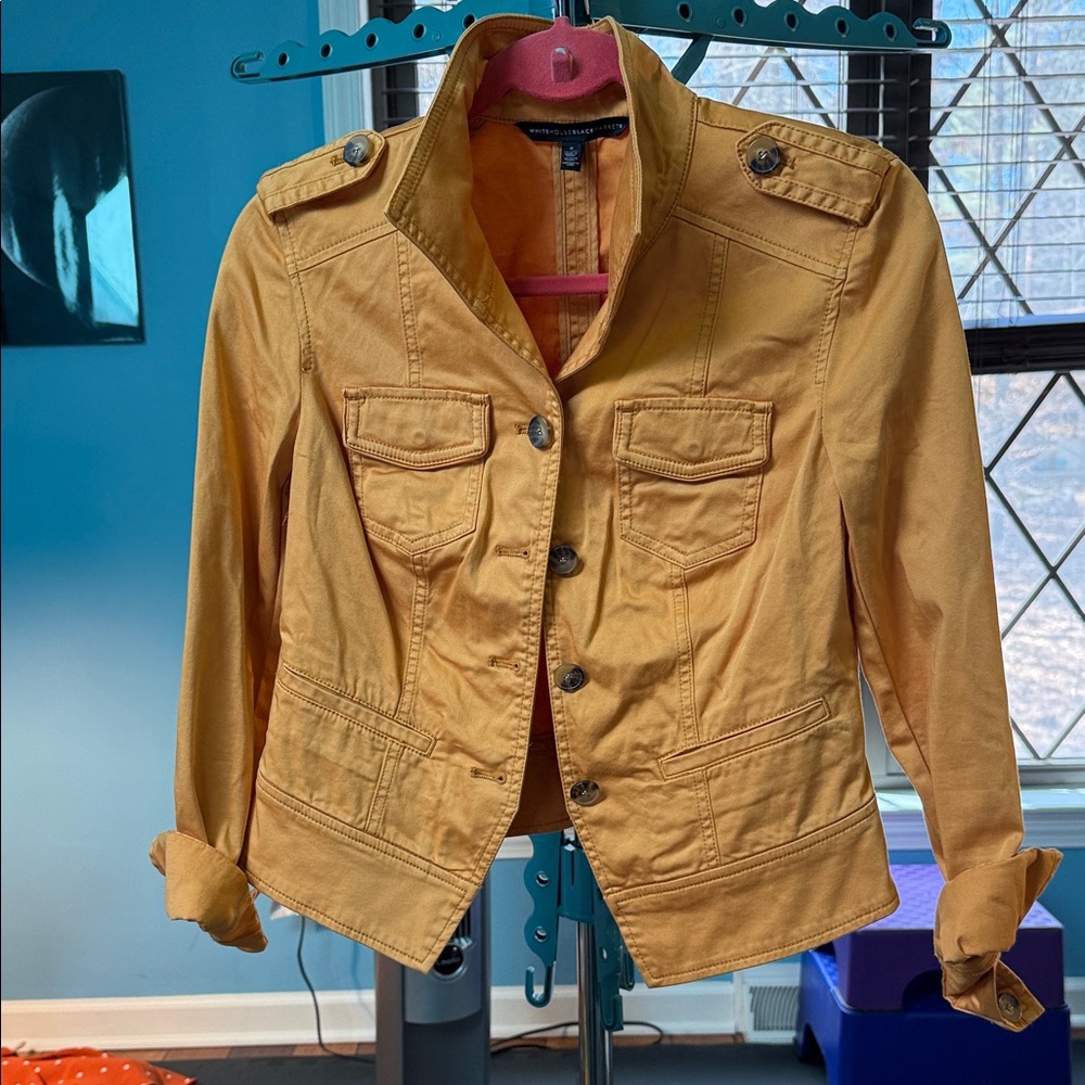 White House Black Market Mustard Utility Jacket - Women's